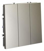 Выключатель трехклавишный без рамки Voltum S70 VLS030104