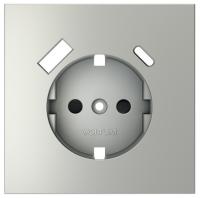 Накладка для розетки с заземлением и со шторками и 2хUSB type A и C Voltum S70 VLS001005