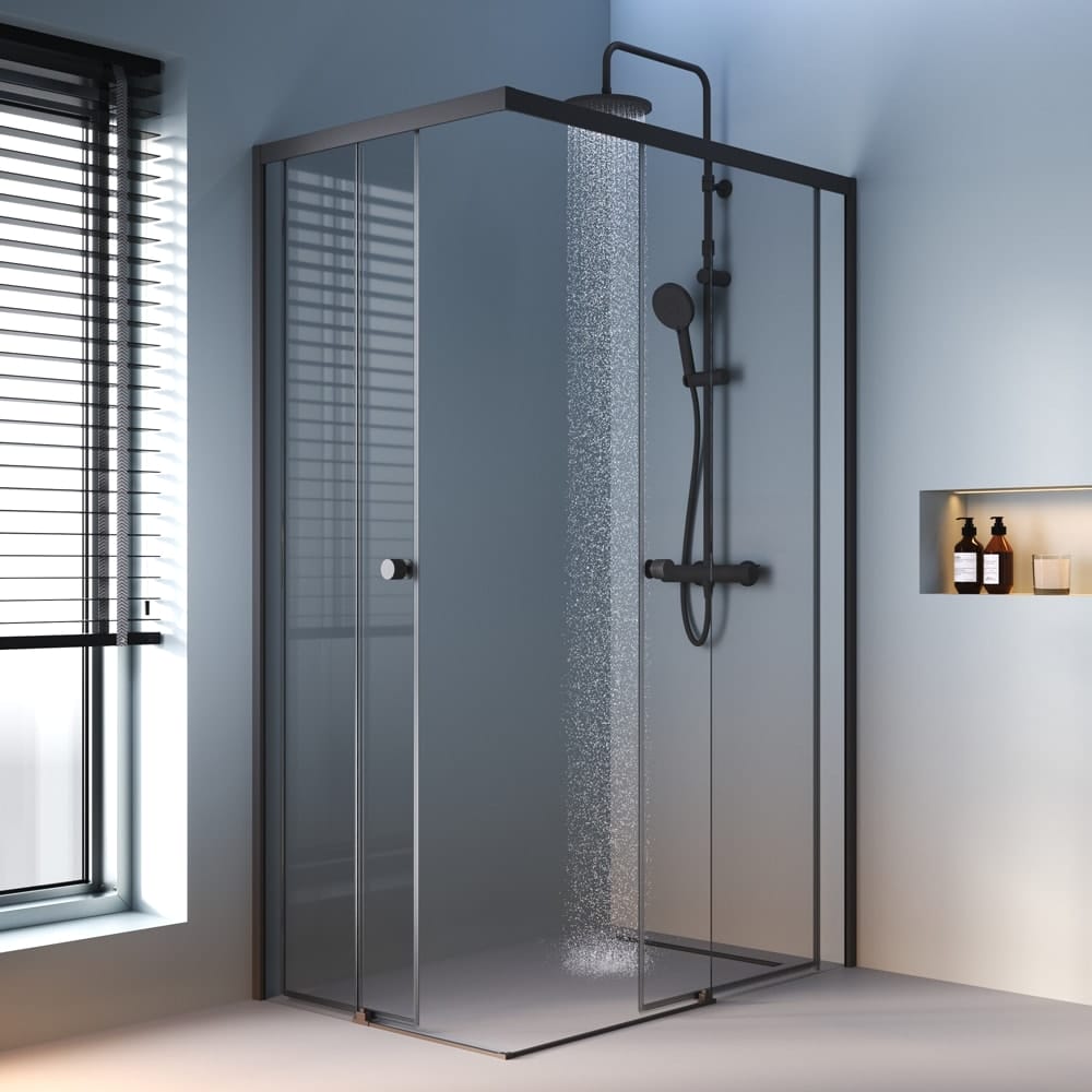 Душевой уголок AM.PM X-Joy 120x80 W94G-403-12080-BТ черный матовый