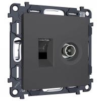 ТВ-розетка и розетка Ethernet RJ-45 без рамки Ambrella Volt ALFA MA912510