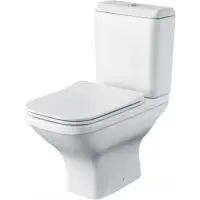 Унитаз-компакт Santek Лайн 1WH501573 безободковый, с сиденьем микролифт, белый