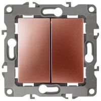 Переключатель двухклавишный без рамки Эра Эра 12 12-1106-14