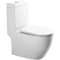 Унитаз-компакт GID Tr2205 безободковый, с сиденьем микролифт, белый