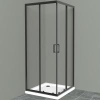 Душевой уголок BelBagno Uno 90x90 UNO-195-A-2-90-C-NERO черный матовый