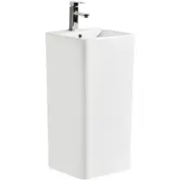 Раковина CeramaLux P7004L 40x40 см, напольная, белый