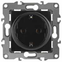 Розетка с заземлением и со шторкой, без рамки Эра Эра 12 12-2102-06