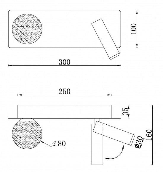 Бра iLedex Telescope W4774-30 SGD
