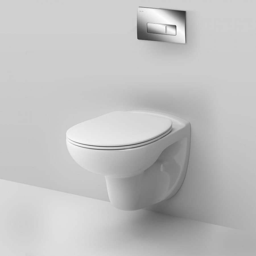 Комплект инсталляция с унитазом безободковым AM.PM Sense IS48051.741700 с сиденьем микролифт и клавишей