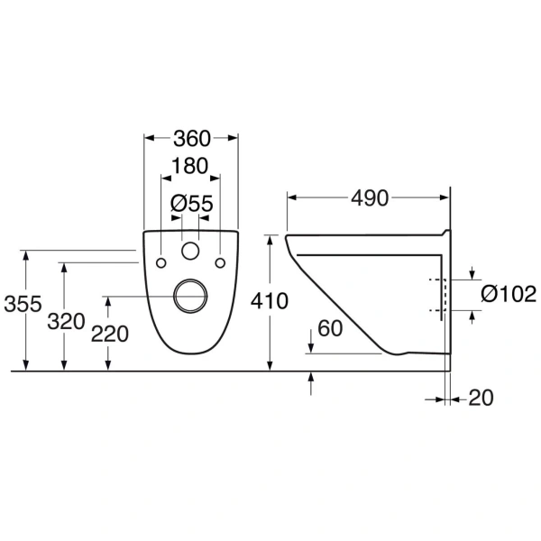 Унитаз подвесной Gustavsberg Nordic3 GB113635001030 безободковый, с сиденьем микролифт, белый