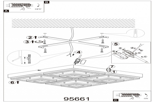 Накладной светильник Eglo Fradelo 95661