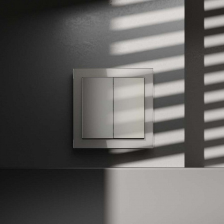 Переключатель перекрестный двухклавишный без рамки Voltum S70 VLS020504