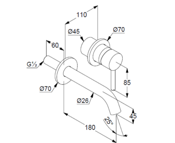 Смеситель для раковины Kludi Bozz 38244N076 брашированное золото