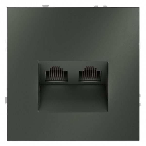 Розетка двойная Ethernet RJ-45 без рамки Voltum S70 VLS060206