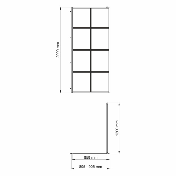 Душевая перегородка WasserKRAFT Glan 66W 66W39 черная
