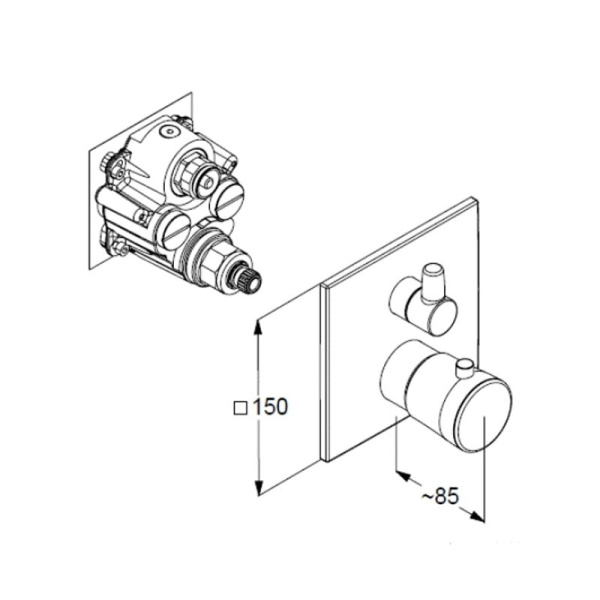 Термостатический смеситель для душа Kludi Ambienta 538850575