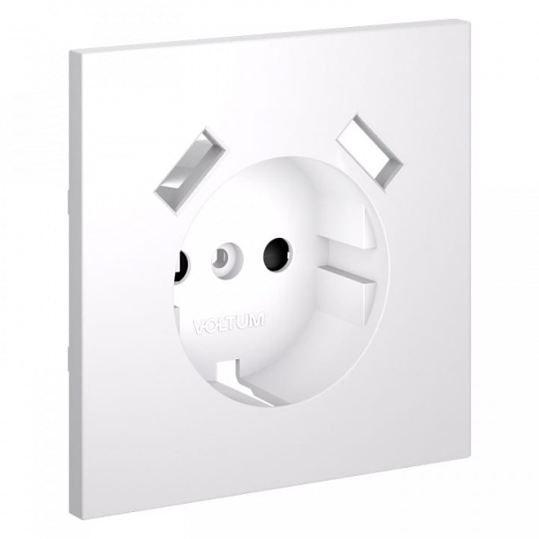 Накладка для розетки с заземлением и со шторками и 2хUSB type A Voltum S70 VLS000902