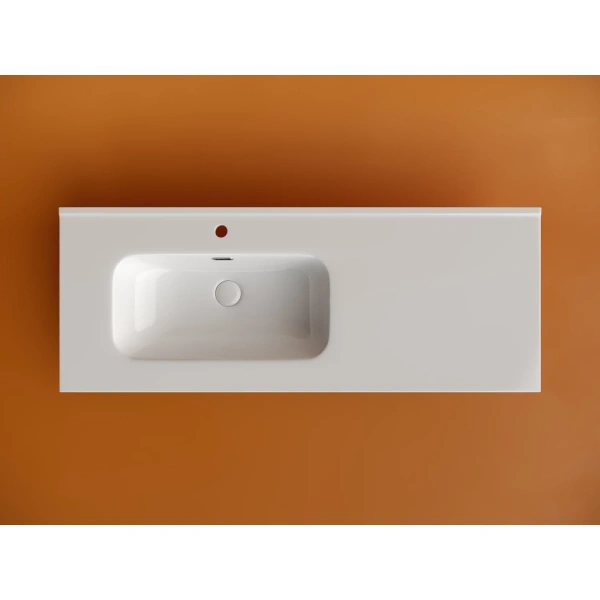 Раковина Ceramica Nova Element CN7006L 121x46,5 см L, накладная, белый