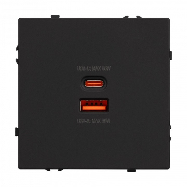 Розетка 2хUSB type A и C без рамки Arlight SCT 054317
