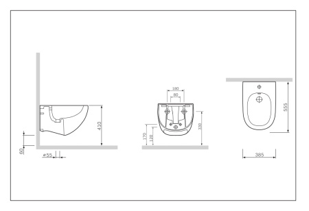 Биде подвесное Am.Pm Sensation C303411WH