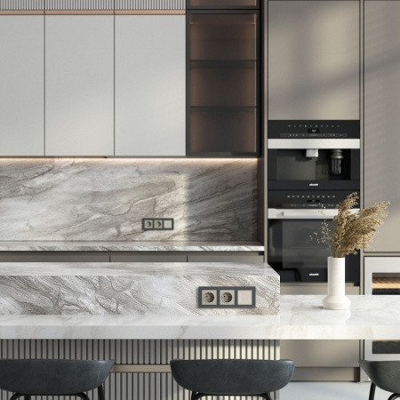 Розетка с заземлением без рамки Werkel дымчатый W1271004