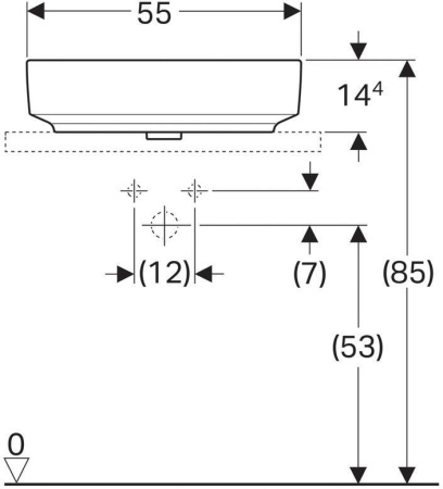 Раковина Geberit VariForm 55x40 500.771.01.2