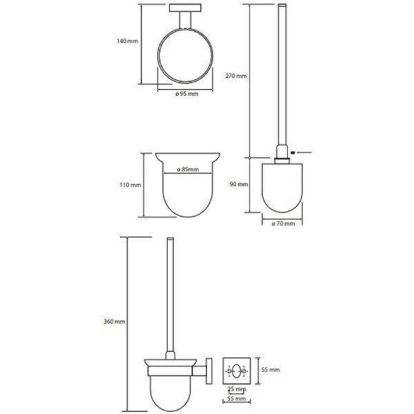 Туалетный ершик Bemeta Beta 132113017