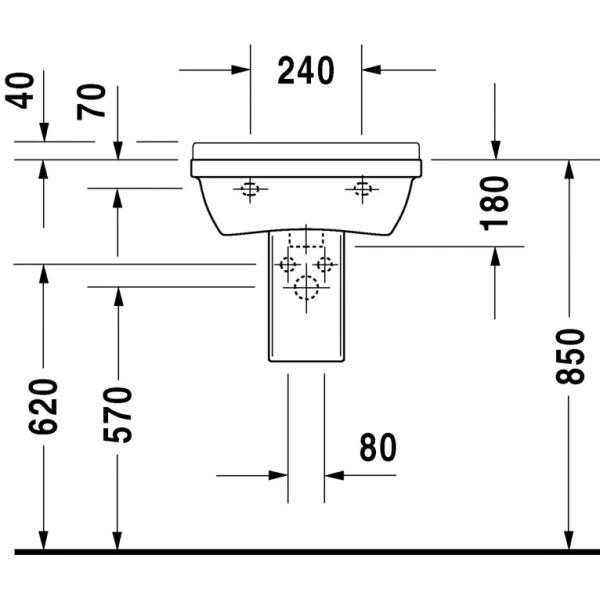 Раковина 50x36 см Duravit Starck 3 0300500000