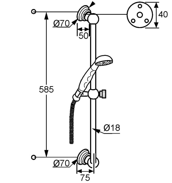 Душевой гарнитур Kludi Adlon 2710305