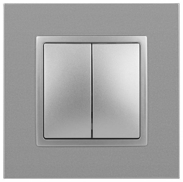 Переключатель двухклавишный без рамки Эра Эра Elegance 14-1106-03