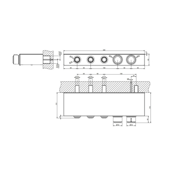 Смеситель для душа Gessi Hi-Fi Eclectic 65254#299 черный матовый