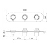Смеситель для ванны Cisal Less LN01R20040 черный матовый