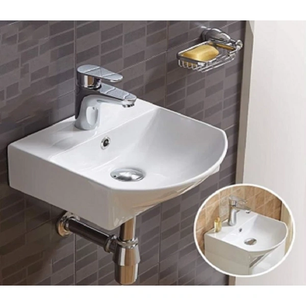 Раковина CeramaLux 78014B 35x35,5 см, подвесная, белый