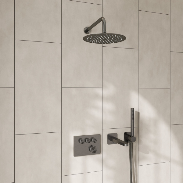 Душевой комплект WasserKRAFT Wern A4258.097.121.275.100.276.298 Thermo с термостатом никель