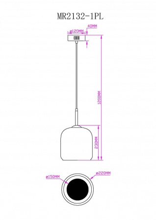 Подвесной светильник MyFar Charlie MR2132-1PL