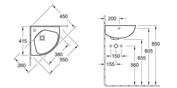 Раковина Villeroy&Boch O.novo 73274001