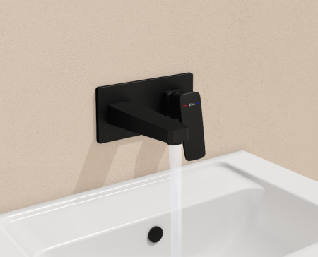 Смеситель для раковины Vitra Root Square A4273836EXP черный матовый