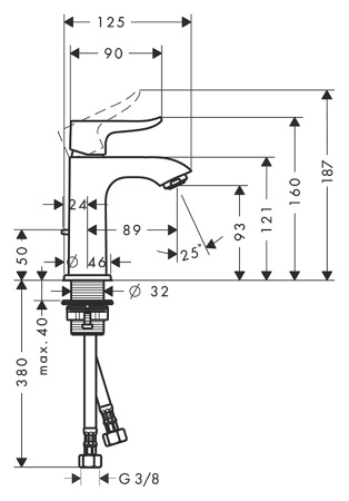 Смеситель для раковины hansgrohe Metris 31088000