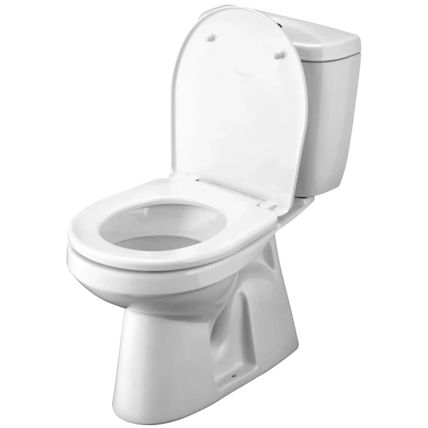 Унитаз-компакт Santek Анимо 1.WH11.0.038 вертикальный выпуск, с сиденьем полипропилен, белый