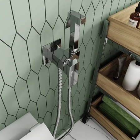 Гигиенический душ WasserKRAFT A71138 со смесителем, хром