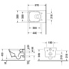 Подвесной унитаз Duravit P3 Comforts 2561090000 безободковый