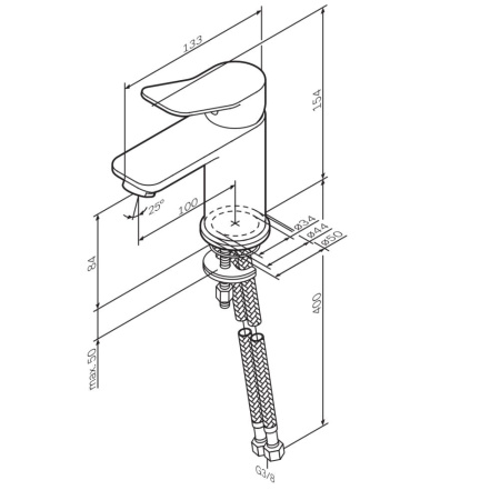 Смеситель для раковины AM.PM X-Joy F85A02199 золото