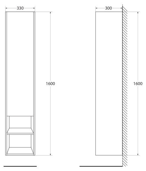 Пенал BelBagno Kraft 33 KRAFT-1600-1A-SC-RNN-R природа небраски