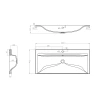 Раковина 100,2x45,2см Акватон Айрис 1A723031AG010
