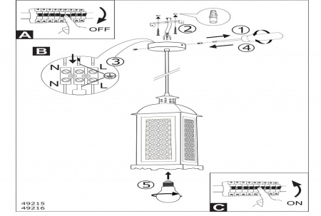 Подвесной светильник Eglo Lisburn 1 49215