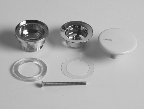 Донный клапан Alice PIL00609 белый матовый