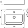 Раковина 55x40 см Ravak Ceramic Slim Shelf R XJX01155005