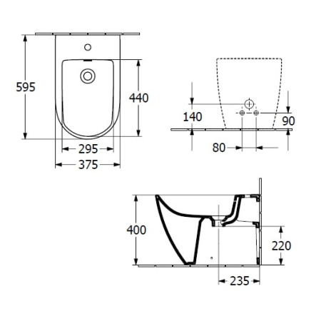 Напольное биде Villeroy&Boch Subway 3.0 44710001