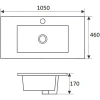 Раковина CeramaLux JY-807-100 105x46 см, накладная, белый