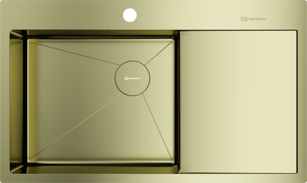 Кухонная мойка Omoikiri Akisame 86-L Side 4997045 светлое золото