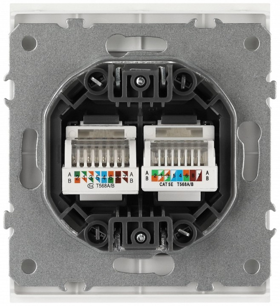 Розетка двойная Ethernet RJ-45 без рамки Эра Arktik Б0070491